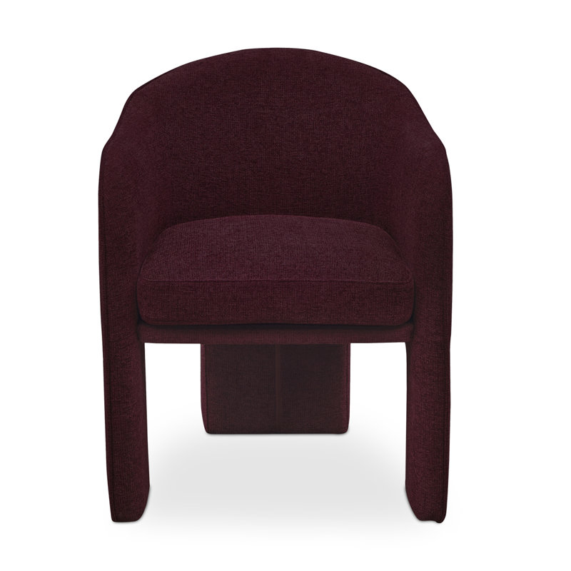 Clara Upholstered Arm Chair, Plum Performance