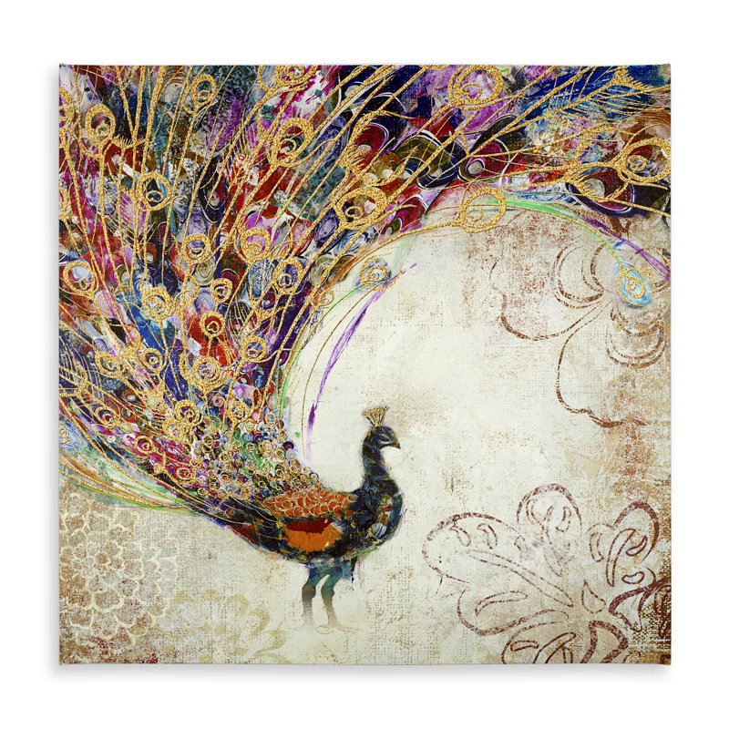 Peacock with Gold Feathers Tablecloth | Livingroom Decor