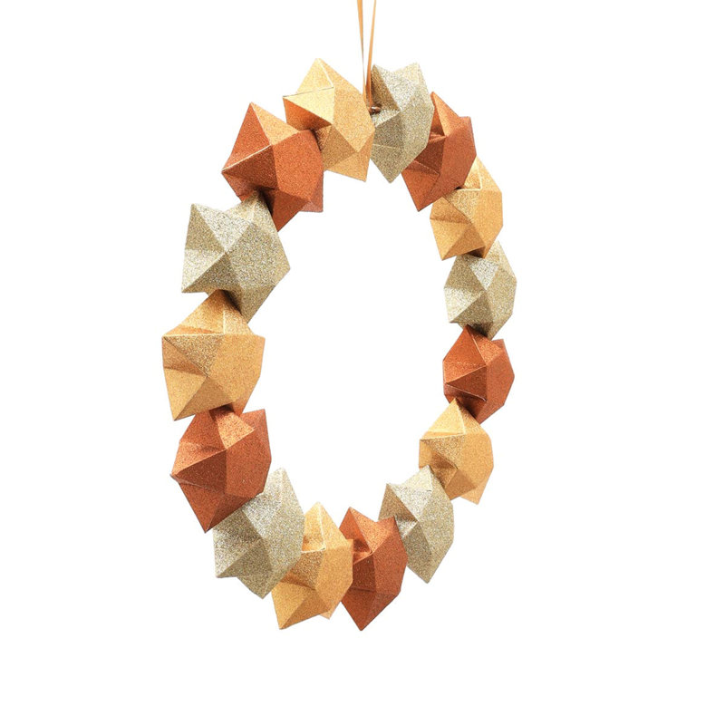Handcrafted Holiday Paper Blossom Wreath – Multicolor Festive Decor