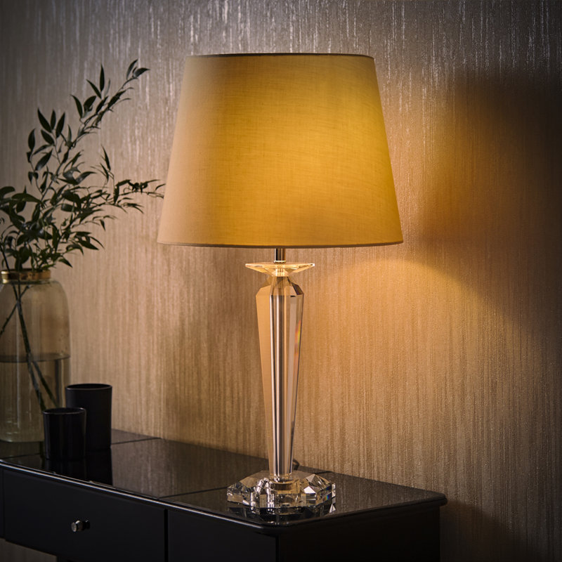 Lea Metal Table Lamp, No, Beige