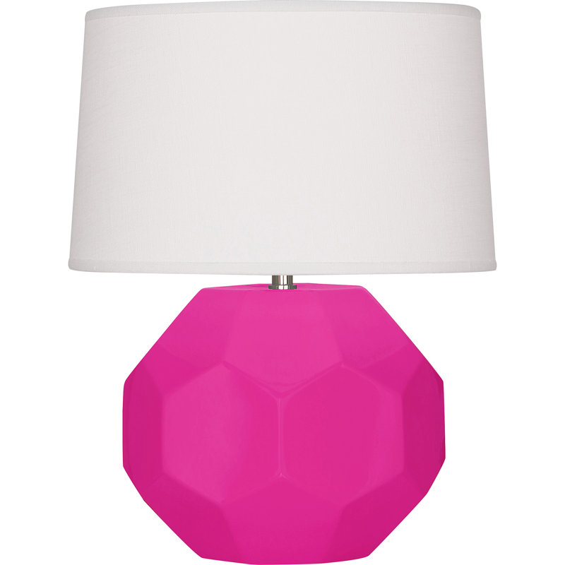 Petite lampe d'appoint Franklin, H 23,5 po x l 19,5 po x P 19,5 po, Rose vif