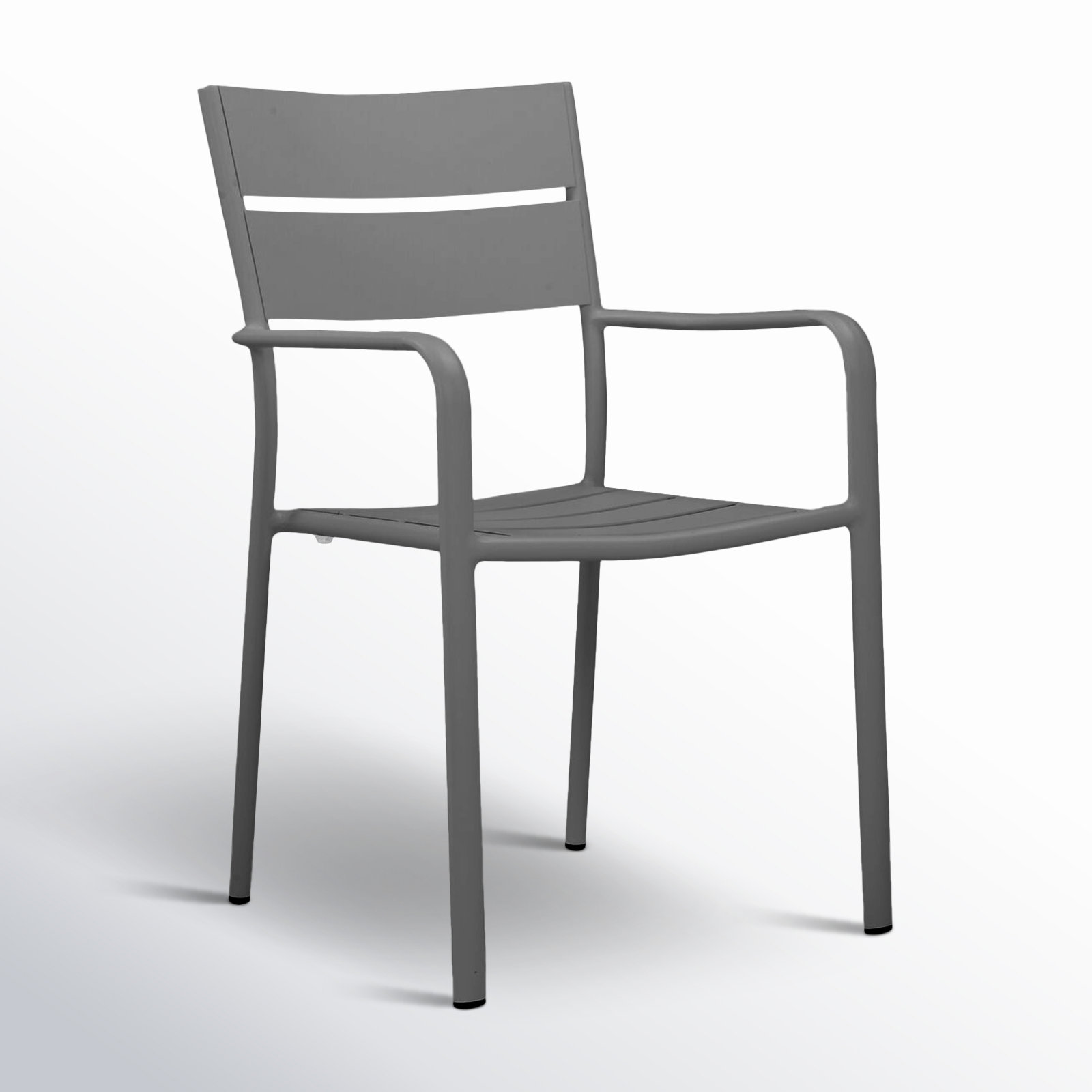Ottie Premium All-Weather Wicker Outdoor Stacking Dining Armchair, Gray