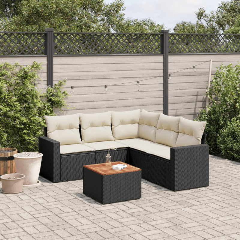 Vidaxl Garden Sofa Set Black