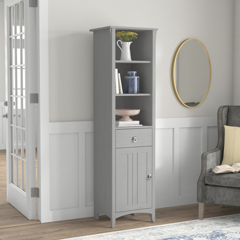 Bibliothèque standard H 68,11 po x l 18,9 po Pernell, Gris