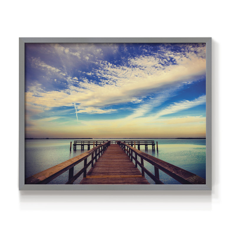 Sunrise Magic - Impression encadrée - Restickable, Gris, H 22 po x l 28 po