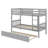 Rubber Wood Bunk Bed Comes With Trundle Bed, Ladder, Can Be Converted Into Two  Beds-1125135410-1125135412
