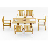 Cahyo Outdoor - Piece Teak Dining Set