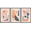 " Retro Mid-Century Colourful Variety Abstract Shape Illustration Modern Art Chic Relax Multicolor " 3 - Pieces-98697721-98697724