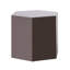 Table de bout hexagonale moderne gris clair ultrabrillant