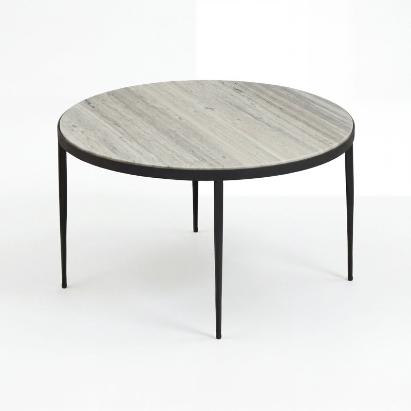 Round White Marble Coffee Table