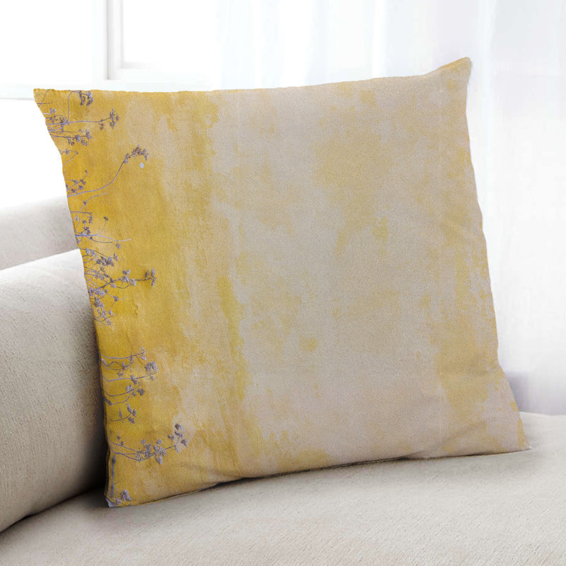 Coussin Color Color Jaune 88, Microsuède