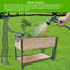 Lits de culture combinés en fer et en bois de 45 po avec pieds et supports de rangement