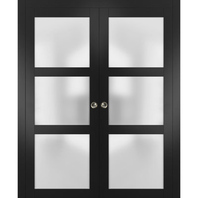 Lucia Frosted Glass Sliding Closet Doors