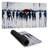 Silhouettes walking in the rain - 15.75"x31.50" Desk mat