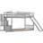 Twin Over Bunk Bed With Slide In Gray - Long-Lasting Pine And Structure, Space For ' Bedroom Stairway Space Saving Option-954751909