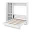 Lit escamotable double avec tablettes, garde-robe et DEL-121087767-121087766