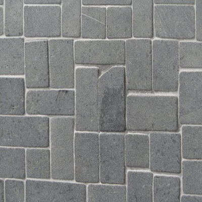 Nature Antique Lava Black Pebble Mosaic Tile