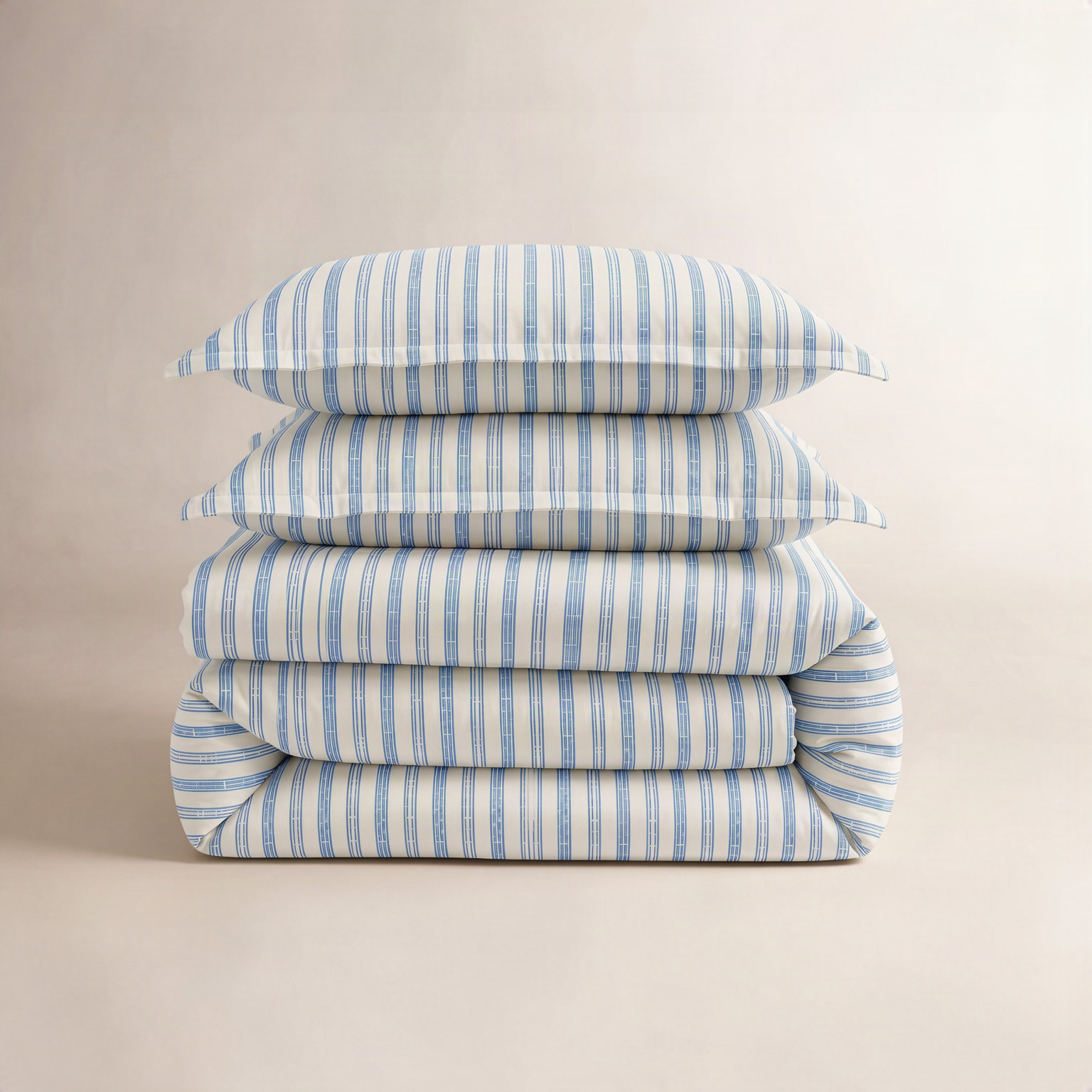 Cobbett Cotton Duvet Cover Set, King Duvet Cover + 2 Shams, Blue