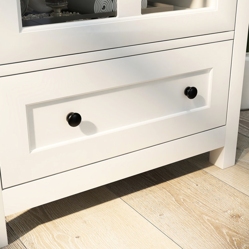 Buffet en blanc - Tablette personnalisable pour une armoire de rangement efficace avec un grand tiroir pratique