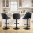 17.7" Modern Upholstered Dining Chairs With Metal Legs Arched Back Side Chair (Set Of 3)
