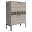 Bar Rowan, six porte-bouteilles encastrés, armoire double porte
