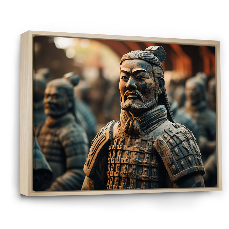 China Terracotta Warriors III - impression, H 30 po x l 40 po x P 1,5 po, Cadre naturel flottant