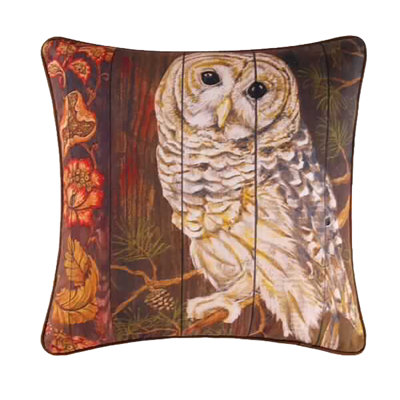 Owl Digital Print Throw Pillow