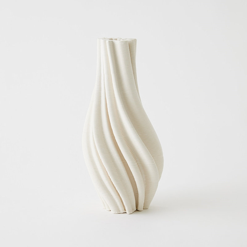 Twist Handmade Ceramic Table Vase, 13.75" H x 6.5" W x 6.5" D
