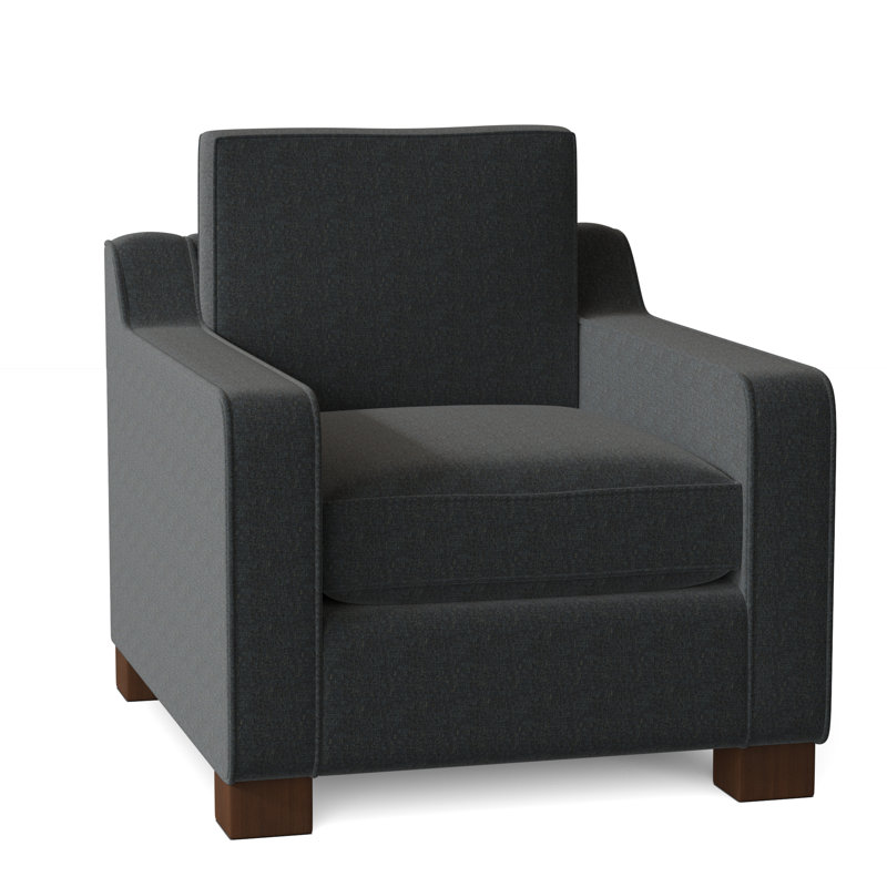 Fauteuil de 33 po de large Aceyon, Fumée Jango, Noyer