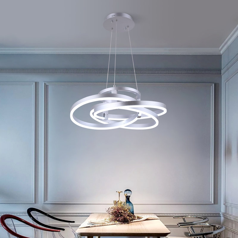 Alliber Dimmable LED Geometric Chandelier - Modern Design