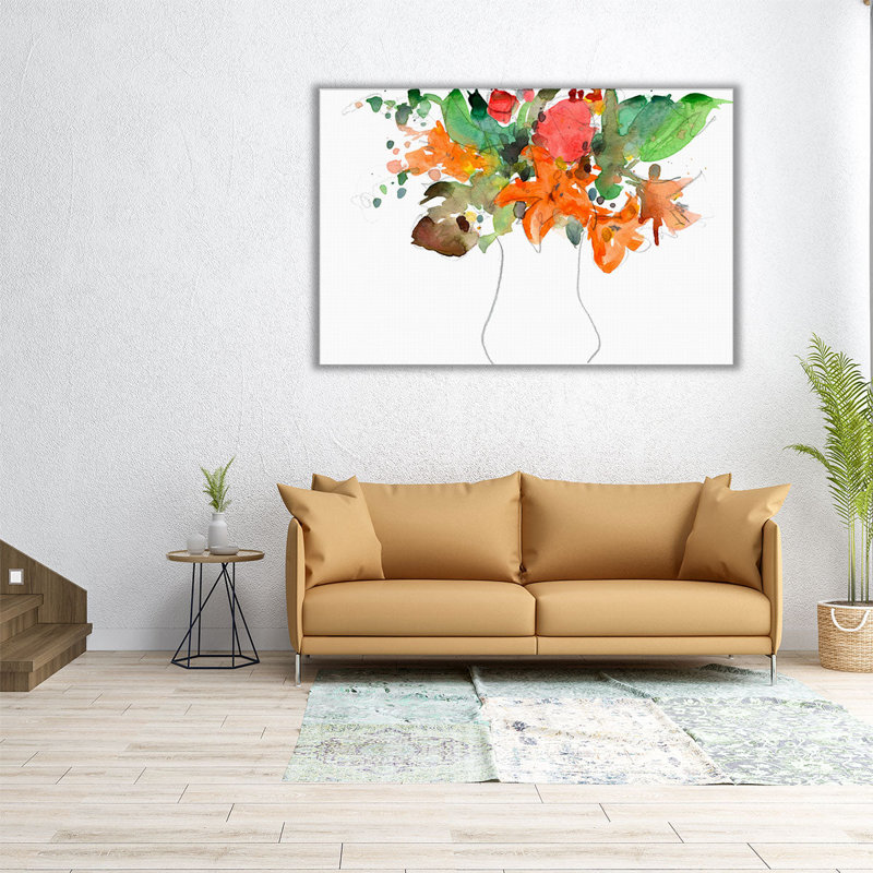 «Expressive Bouquet I», reproduction d'art sur toile, H 20 po x l 30 po