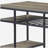 Rustic oak and black open kitchen island