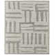 Jalaycia Geometric Hand Loomed Wool Area Rug in Gray
