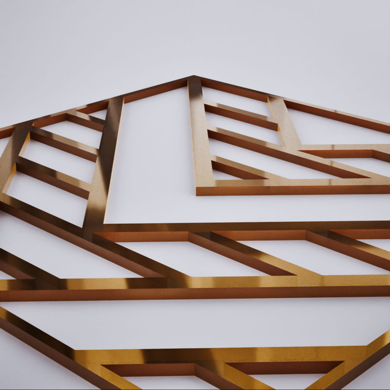 Très petits panneaux muraux décoratifs en acrylique Gilcrest, très petit, l 7 3/8 po x H 7 3/8 po x T 1/8 po, miroir bronze