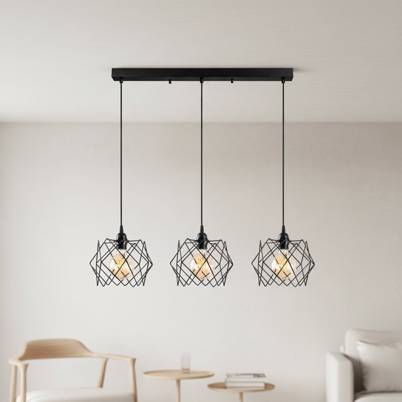Luminaire suspendu géométrique à 3 lumières Kensington