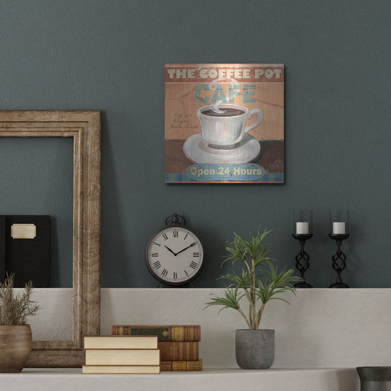  «Coffee Pot» par Fiona Stokes-Gilbert, art mural en métal, H 12 po x l 12 po