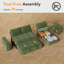 Canapé-lit modulaire multifonctionnel avec chargement USB / Type-C, dossier réglable à 5 positions, assemblage sans outil, tissu en velours côtelé avec housses lavables - canapé en L-1542907113-1542907114