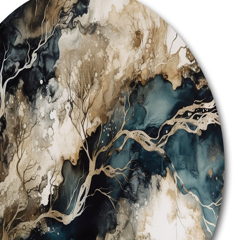 Mariclare Blue Beige Marbré Dreamscape I, H 23 po x l 23 po x P 1 po