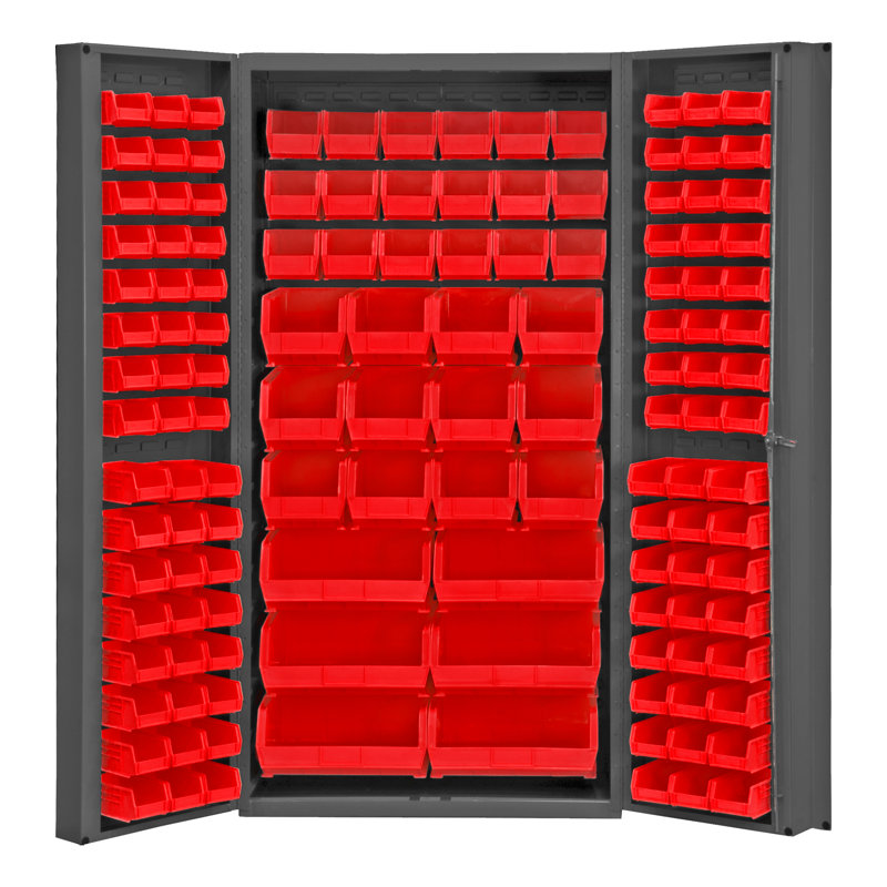 Armoire de rangement H 72 po x l 36,13 po x p 24,56 po Lepus, Rouge