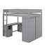 Lit mezzanine en bois avec placards, bureau à 2 tiroirs et armoire-656134519-656134522