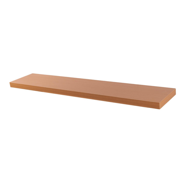 Harbour Housewares - Modern Floating Wall Shelf, 4cm H x 120cm W x 23.5cm D, White