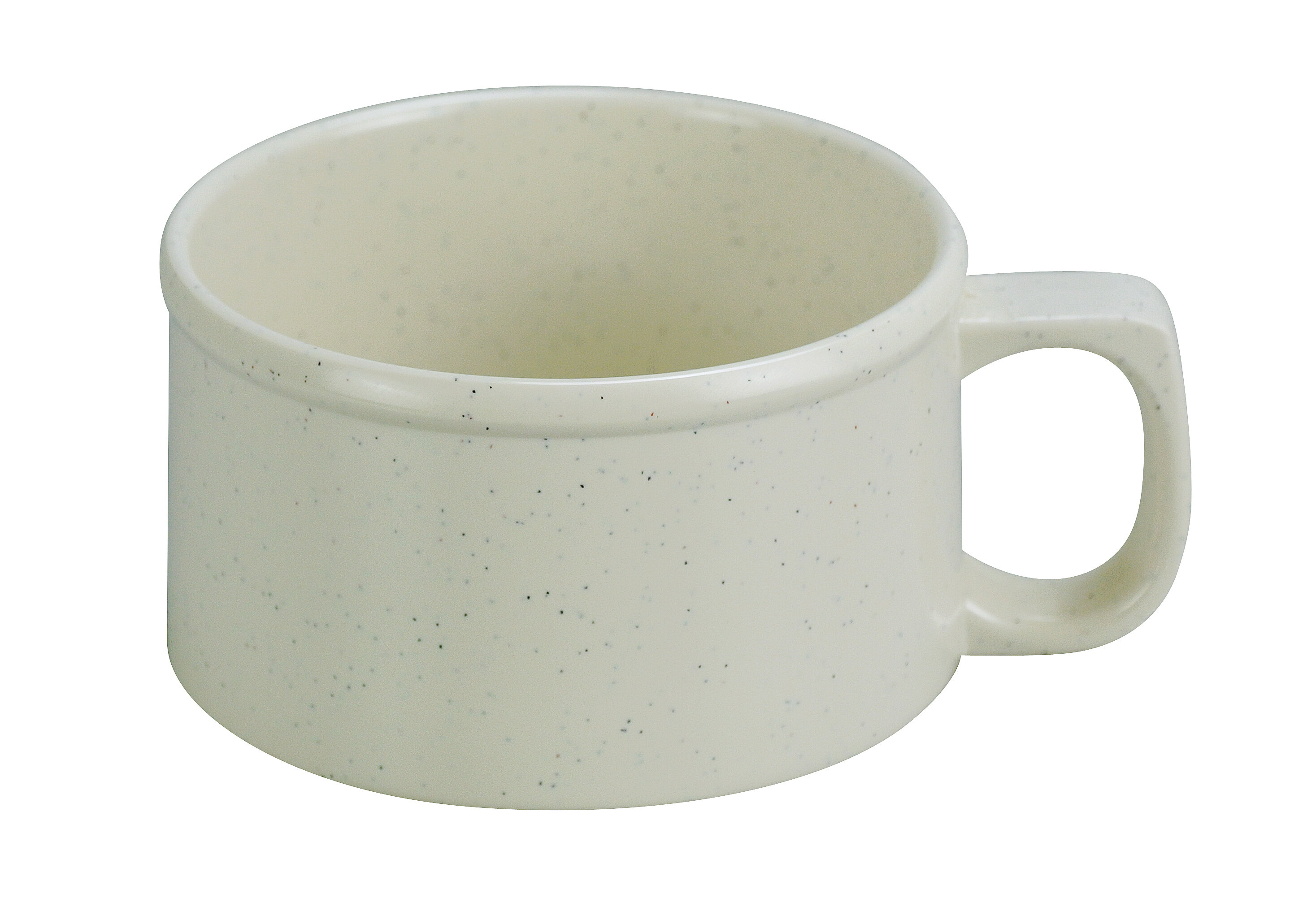 Navy Embossed Ceramic Soup Mug