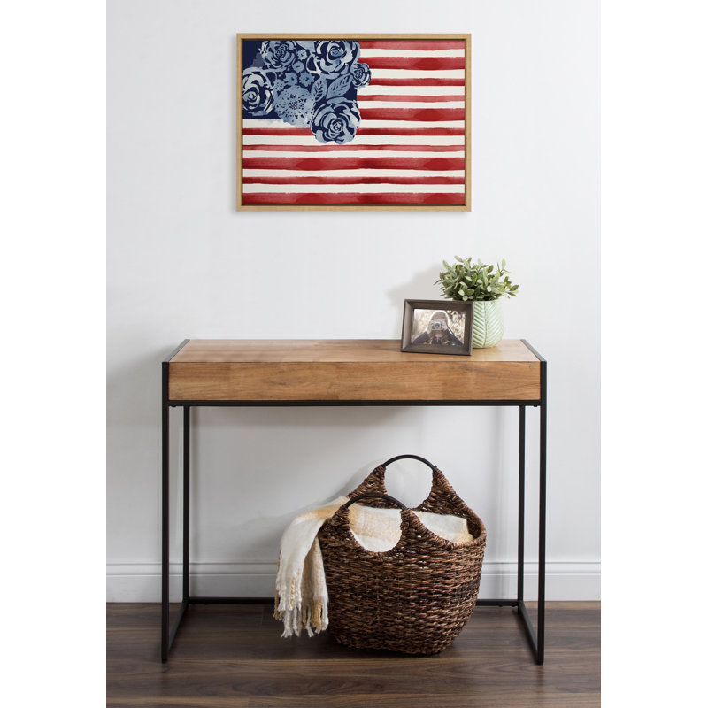 "Floral Flag" par Sara Berrenson, reproduction d'art sur toile encadrée