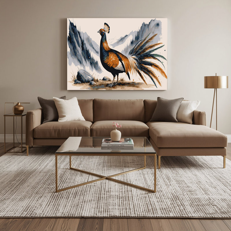 Art mural sur toile faune sauvage de l'Himalaya, H 12 po x l 18 po
