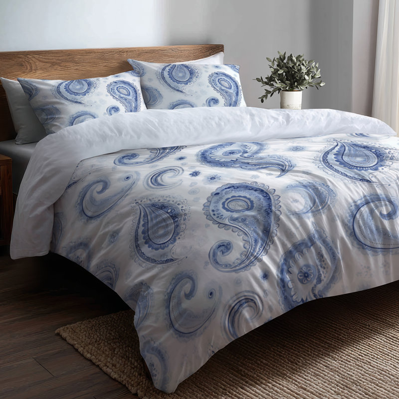 Ensemble de housse de couette et de coussins French Country, Housse de couette simple et deux taies décorative