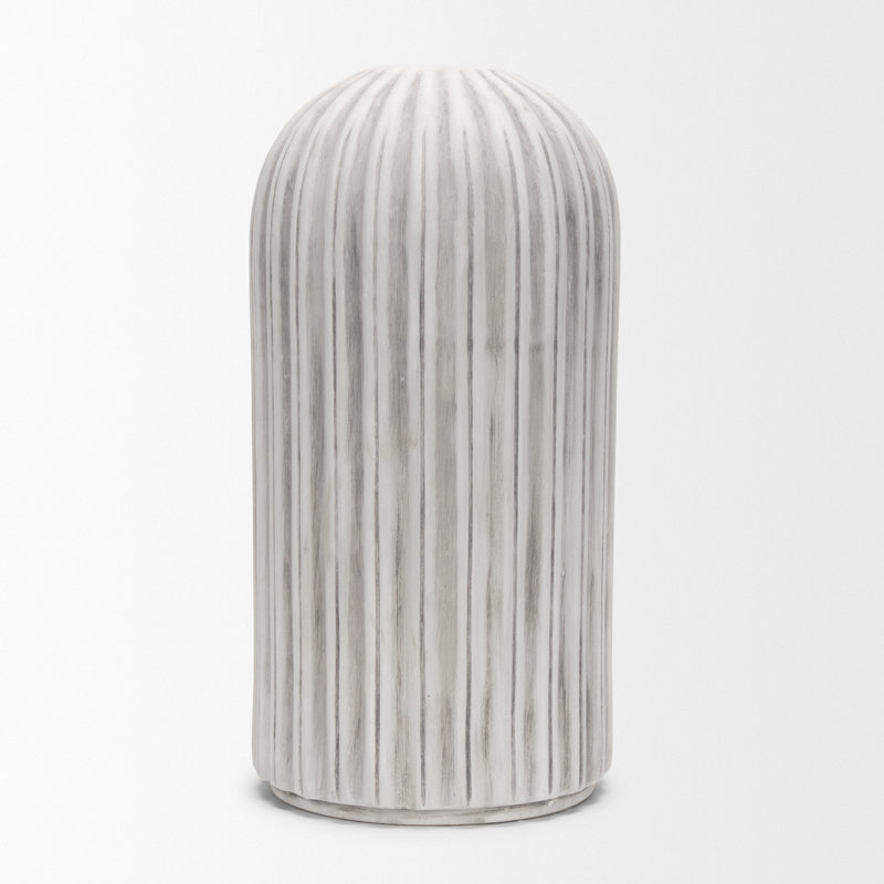 Grand vase Elynna, Blanc, H 21,26 po x l 10,25 po x P 10,25 po