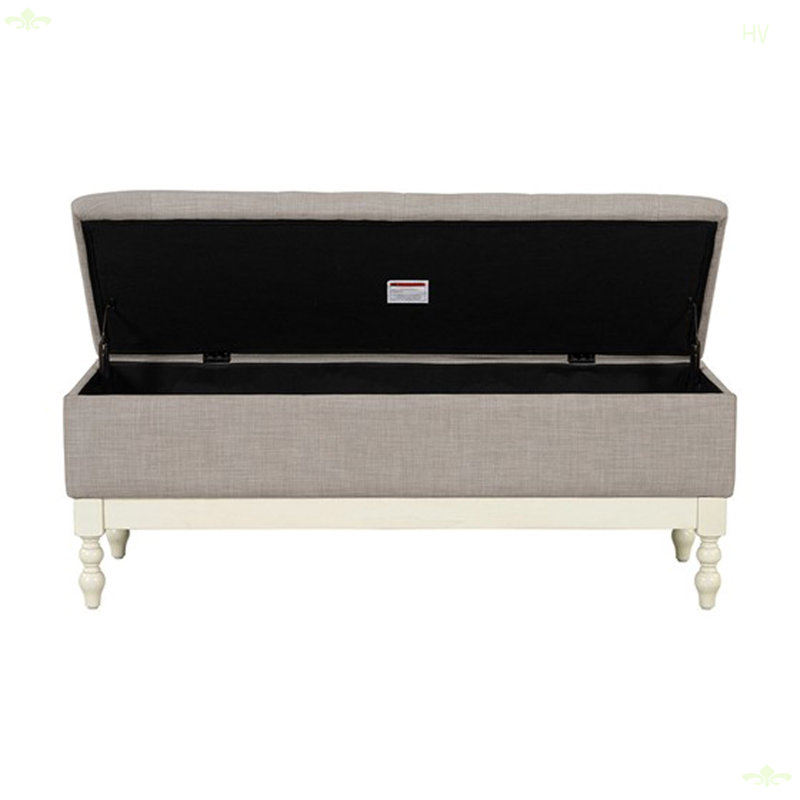 Banc de rangement capitonné
