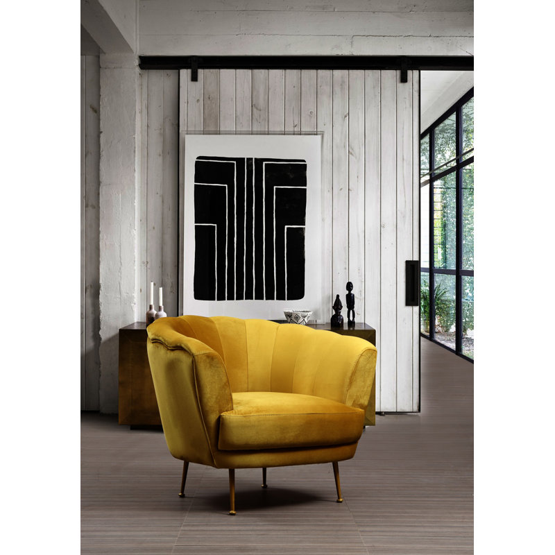 Fauteuil demi-tonneau en polyester 38,19 po Broughton