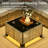14- Person Rattan Outdoor Seating Group With Swivel Rockers and Fire Pit Table-610461476