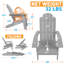 Chaise Adirondack pliante pour l'extérieur avec repose-pieds Facile à assembler et confortable Chaises Adirondack Chaise en plastique composite résistant aux intempéries pour l'extérieur-71613315